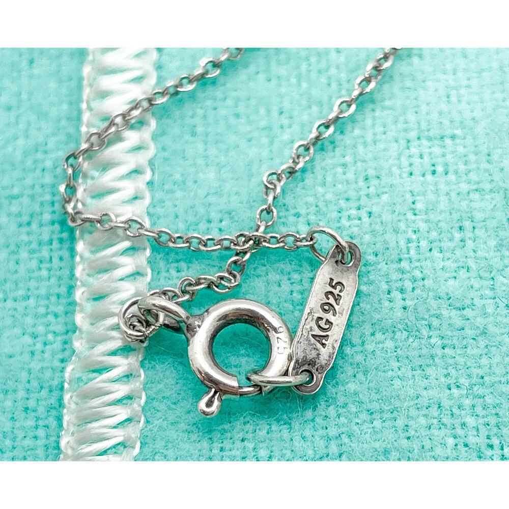 Tiffany & Co. Return to Tiffany Blue Enamel Double Mini Heart Necklace 16” - Picture 7 of 10